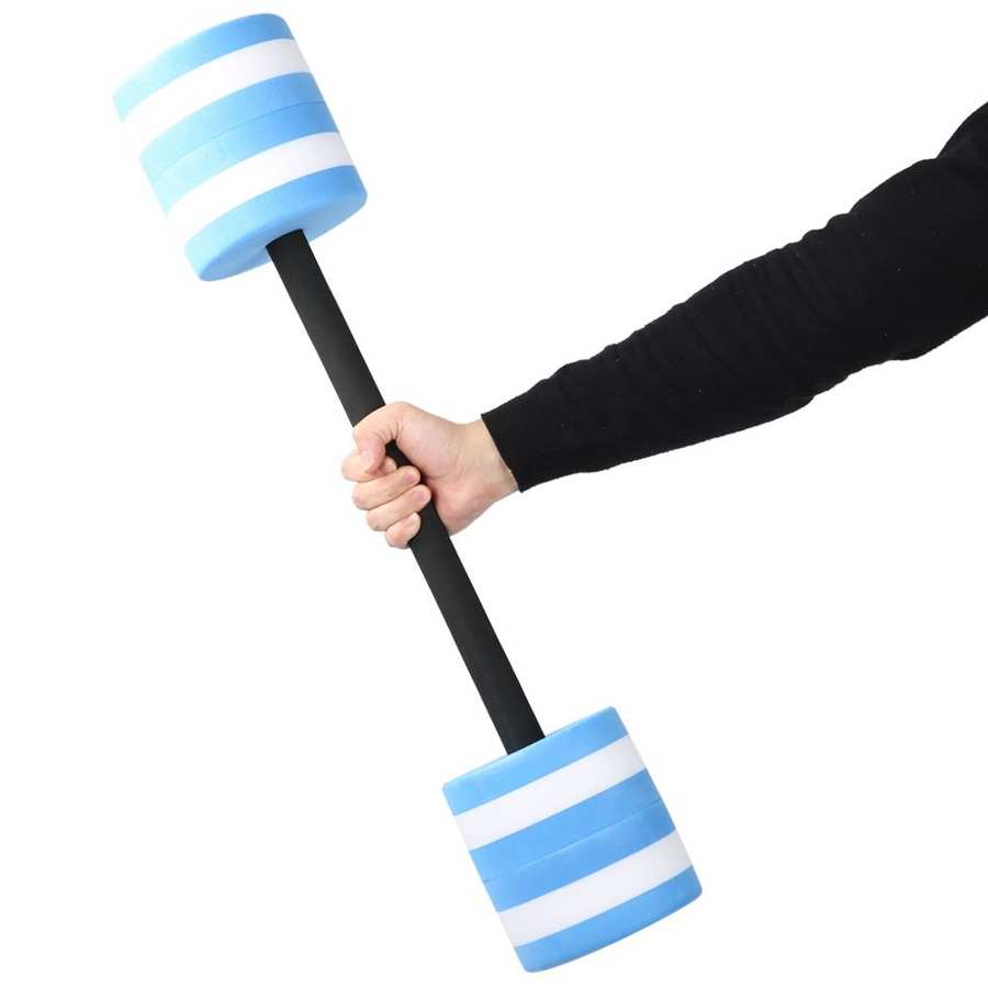 Water Roundness Dumbbell Blue Water Dumbbell Floating Long Dumbbell Adult Children Outdoor Fun Water Exercise Swimming