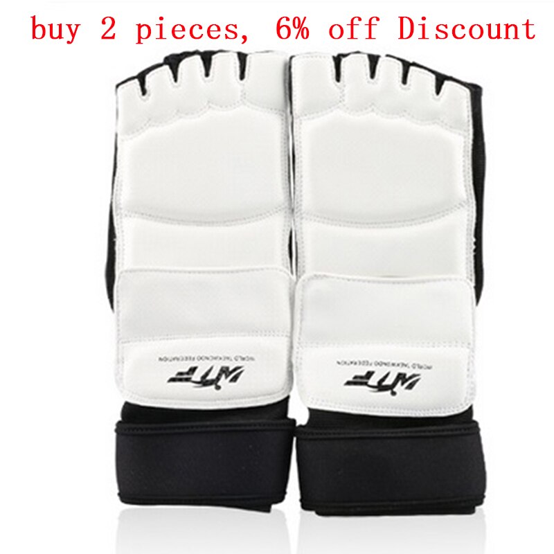 Protector de pie para Taekwondo, Protector de Karate para pies, WTFJudo equipo blanco, equipo de entrenamiento de boxeo y lucha, Protector de tobillo para adultos y niños