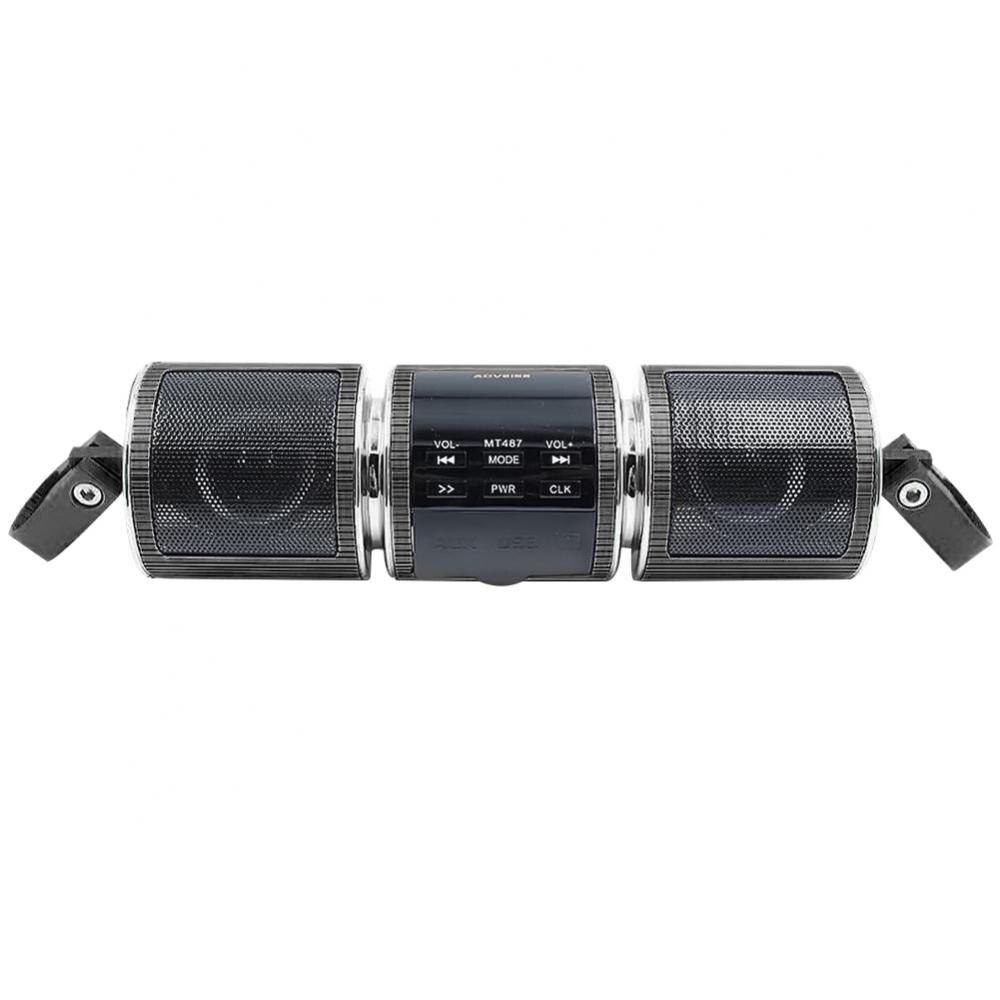 motorcycle radio motorcycle music Waterproof Motorcycle MP3 Bluetooth-compatible FM Radio Stereo Speaker Audio Music Player: black