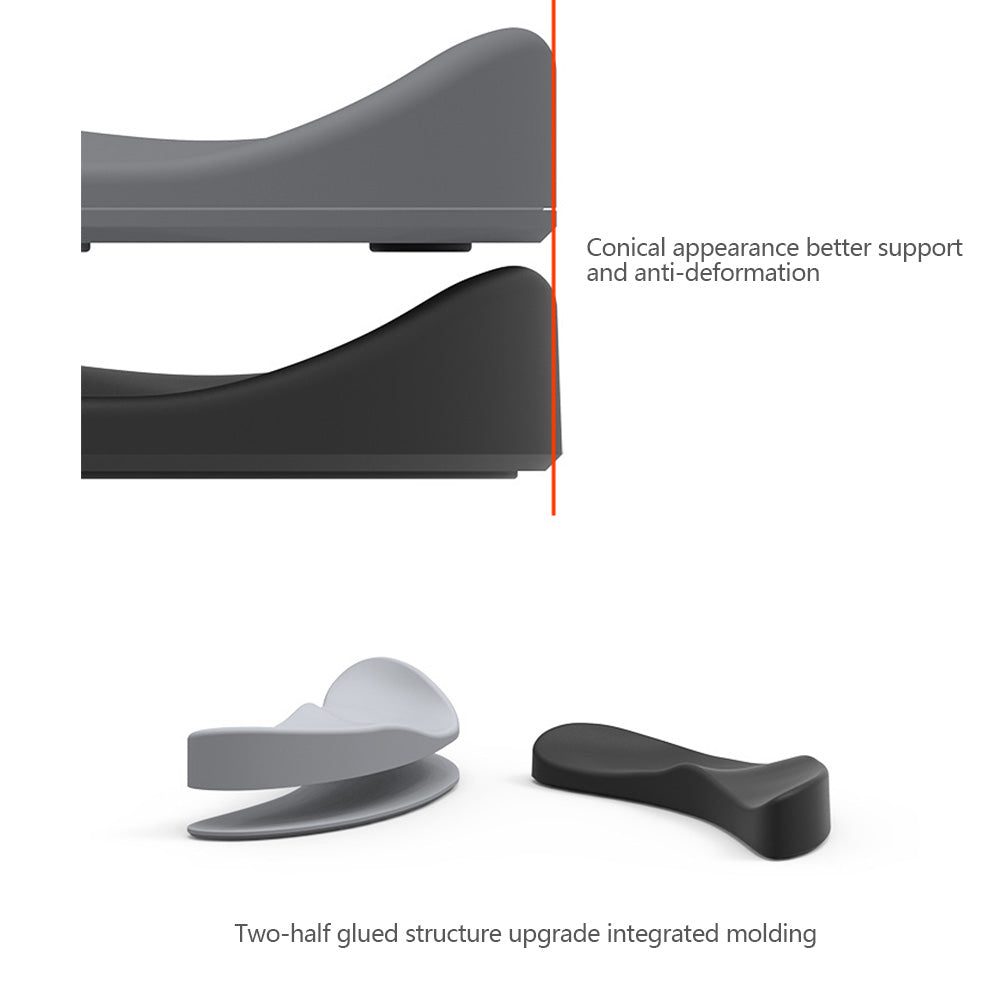 Left/Right Hand Ergonomic Mouse Pad Wrist Pad Silicon Gel Non-slip Streamline Wrist Rest Support Mat for Office Gaming PC