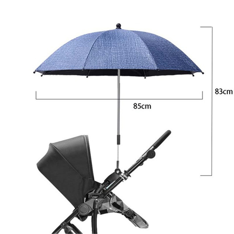 UV Schutz Baby Kinderwagen Regenschirm Mit Klemme Universal- Sunscree Regendicht Kinderwagen Abdeckung Regenschirm Baby Kinderwagen Zubehör: Silber