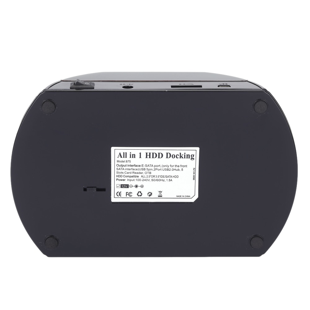 2.5 "3.5" Sata/Ide Hdd Case 2-Dock Dual Bay Hard Drive Laptop Docking Station E -Sata Kaartlezer Hub Usb Behuizing Hdd Behuizing