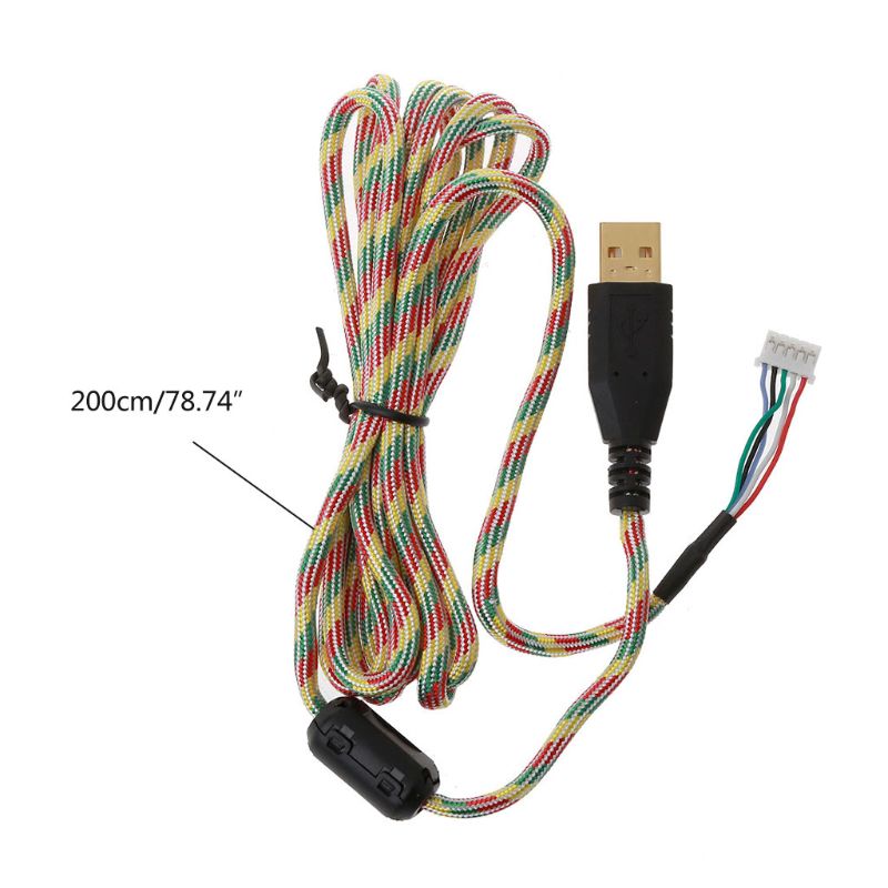 Diy universell paraplytau musekabler myk holdbar muselinje erstatning musetråd til logitech razer  a4 tech