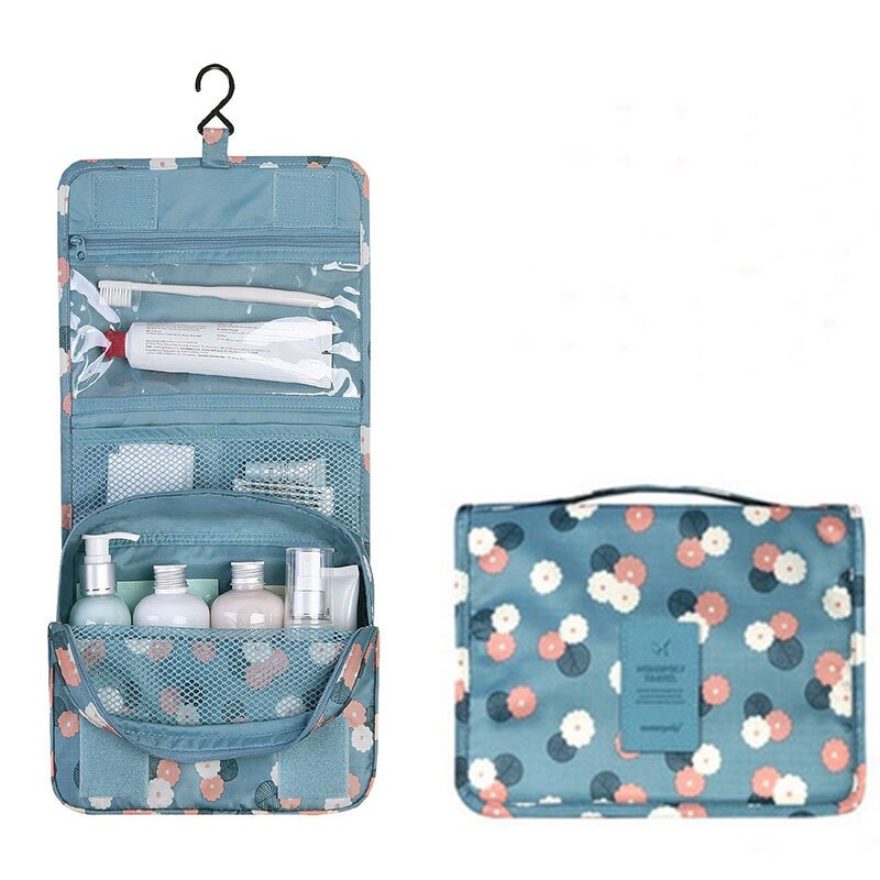 Imperméable à l'eau Portable Polyester voyage sac cosmétique Neceser sac de lavage suspendu neutre maquillage sac organisateur salle de bain sac de lavage