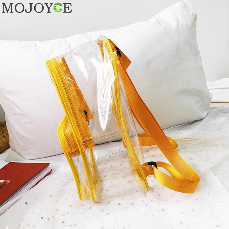 Unisex impermeável claro transparente pvc mochila para adultos e estudantes sacos de escola feminino sacos de ombro