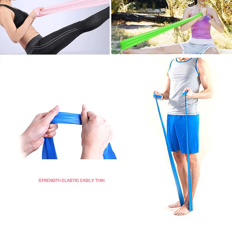 5pcs Flat Resistance Band Elastic Exercise Equipment Crossfit PT Yoga Stretch