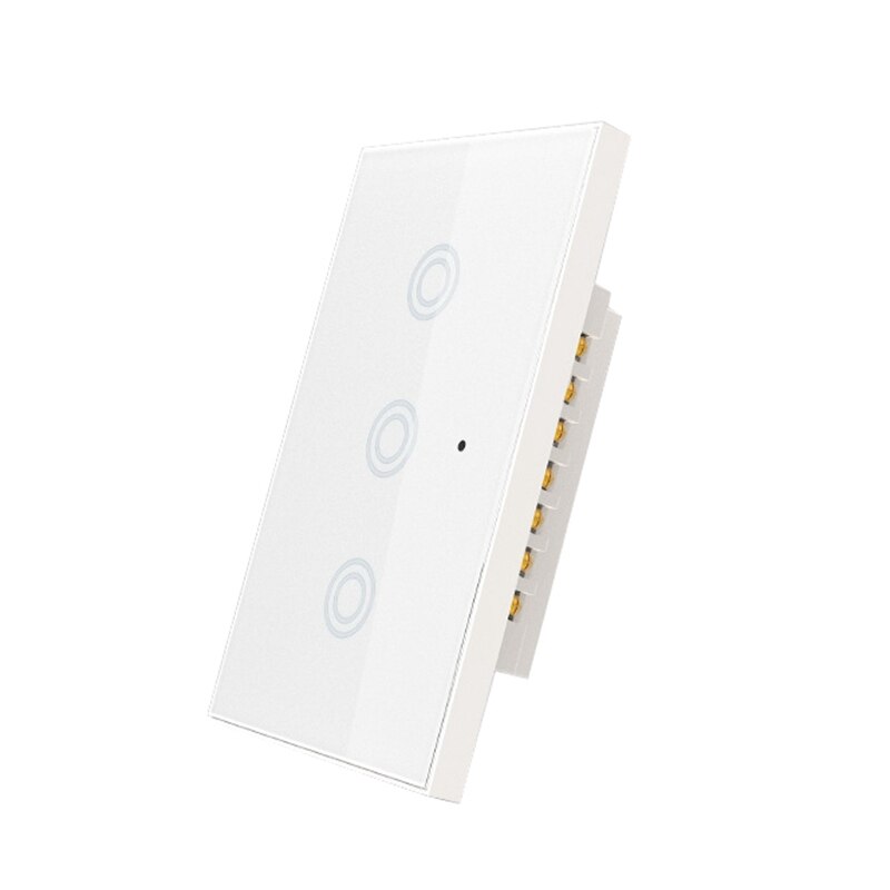 3Gang Press Switch Remote Control Smart Wifi Wall Light Switch Smart Life Tuya APP Work with Alexa Echo Google Home US Plug