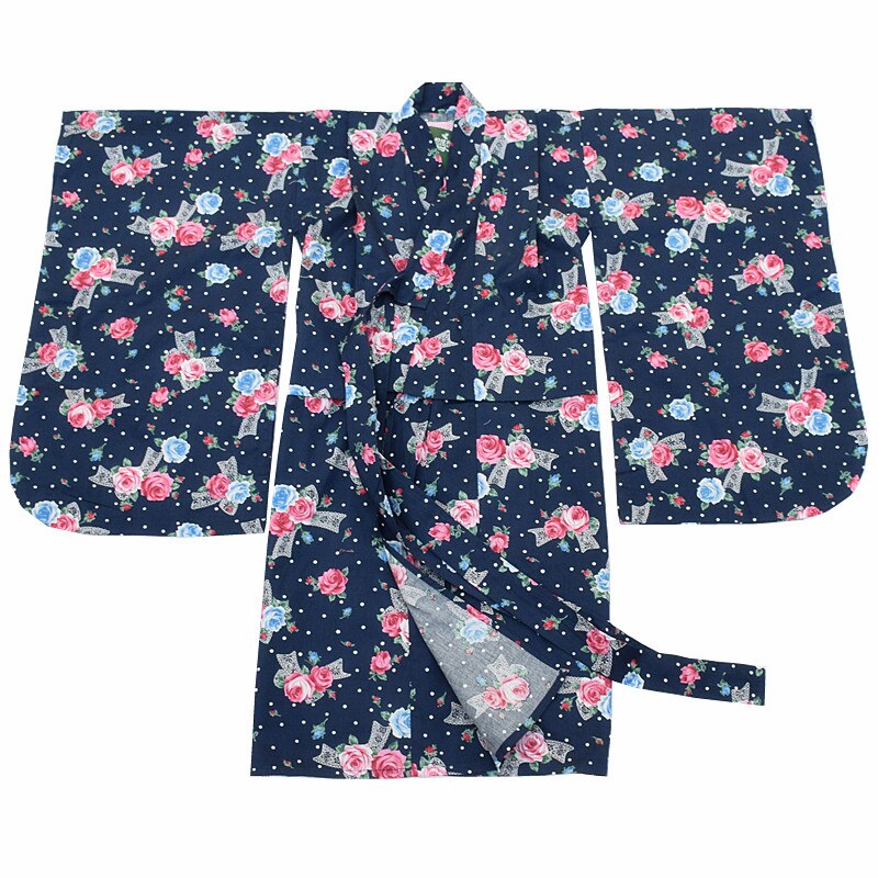 Barn japansk kimono klänning barn flickor badrock krantryck badrock samuraj sakura yukata scen kostymer