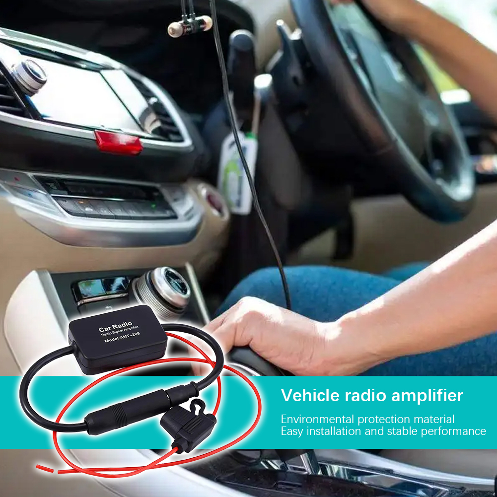 12V Auto Antenne Signal Verstärker Set Universal AM FM Radio Anti-störungen Verbessern Auto Elektronische Zubehör für ANT208