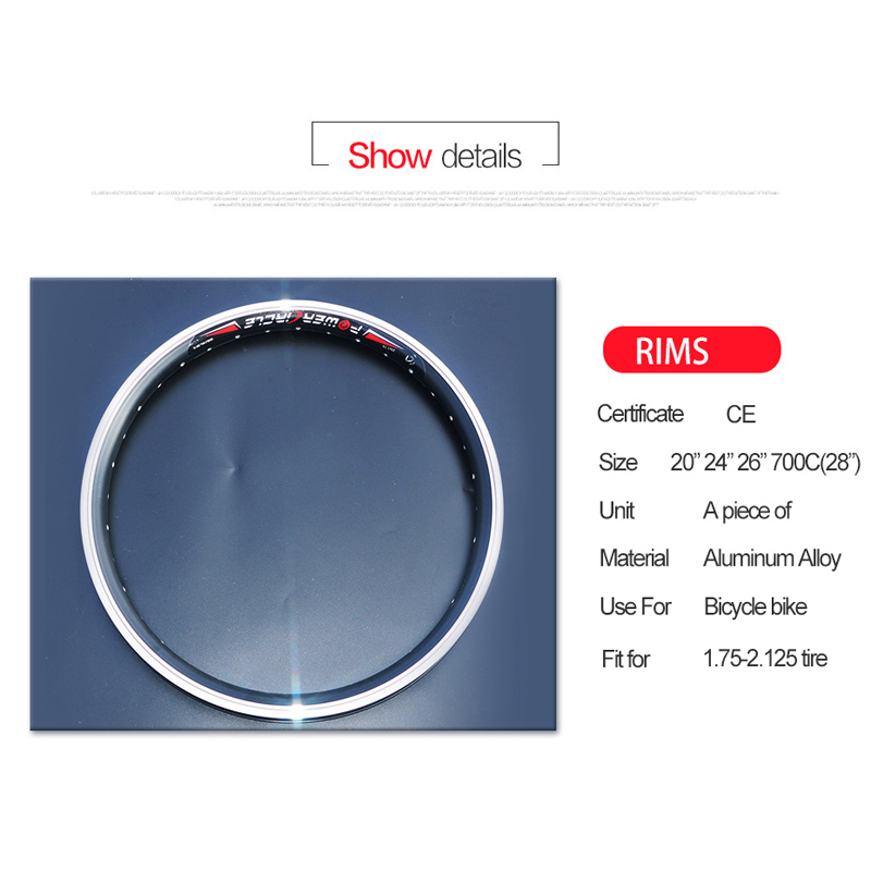 Llanta de aleación de aluminio para bicicleta de carretera, llanta de 16, 20, 24 y 26 pulgadas, 700C, ancho de 2,5 cm y 3,1 cm