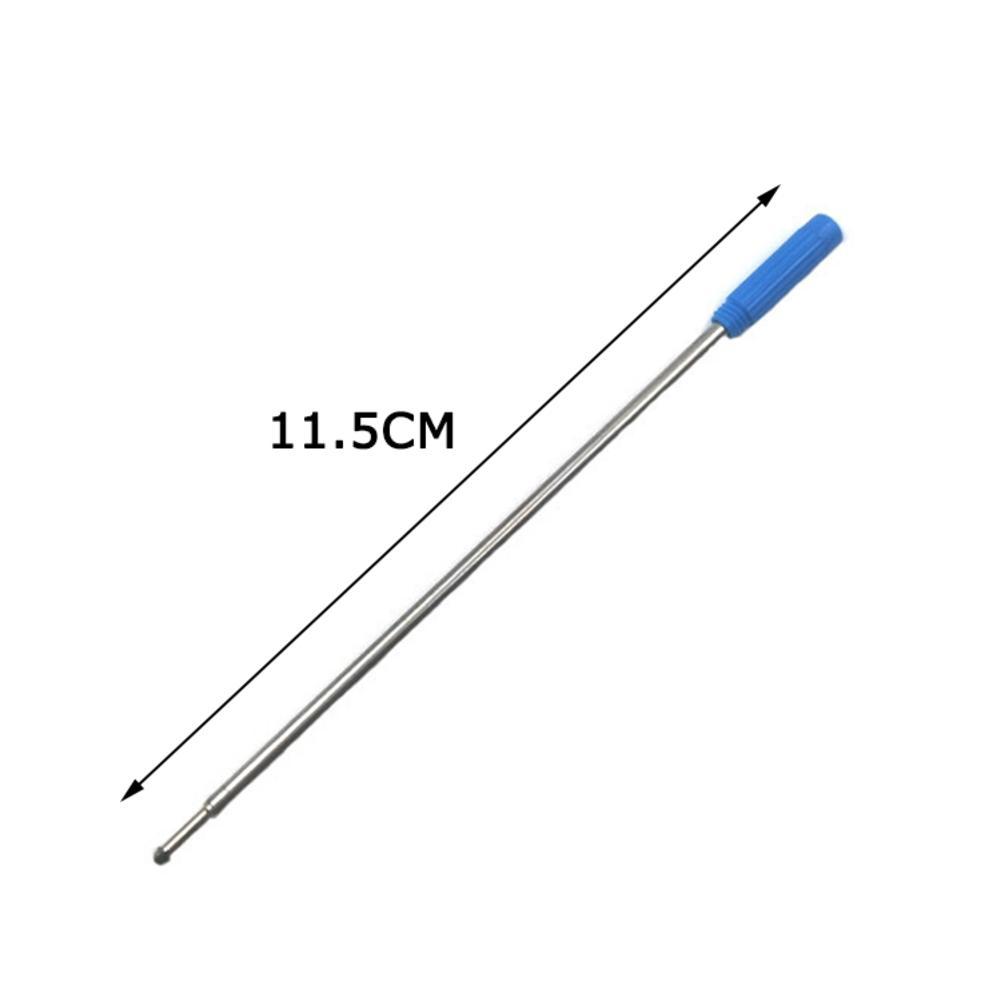 10pcs Ballpoint Metal Pen Refill 1.0mm Length 11.6cm Short Blue And Black Ink Refill Replacement Steel Pen Refill