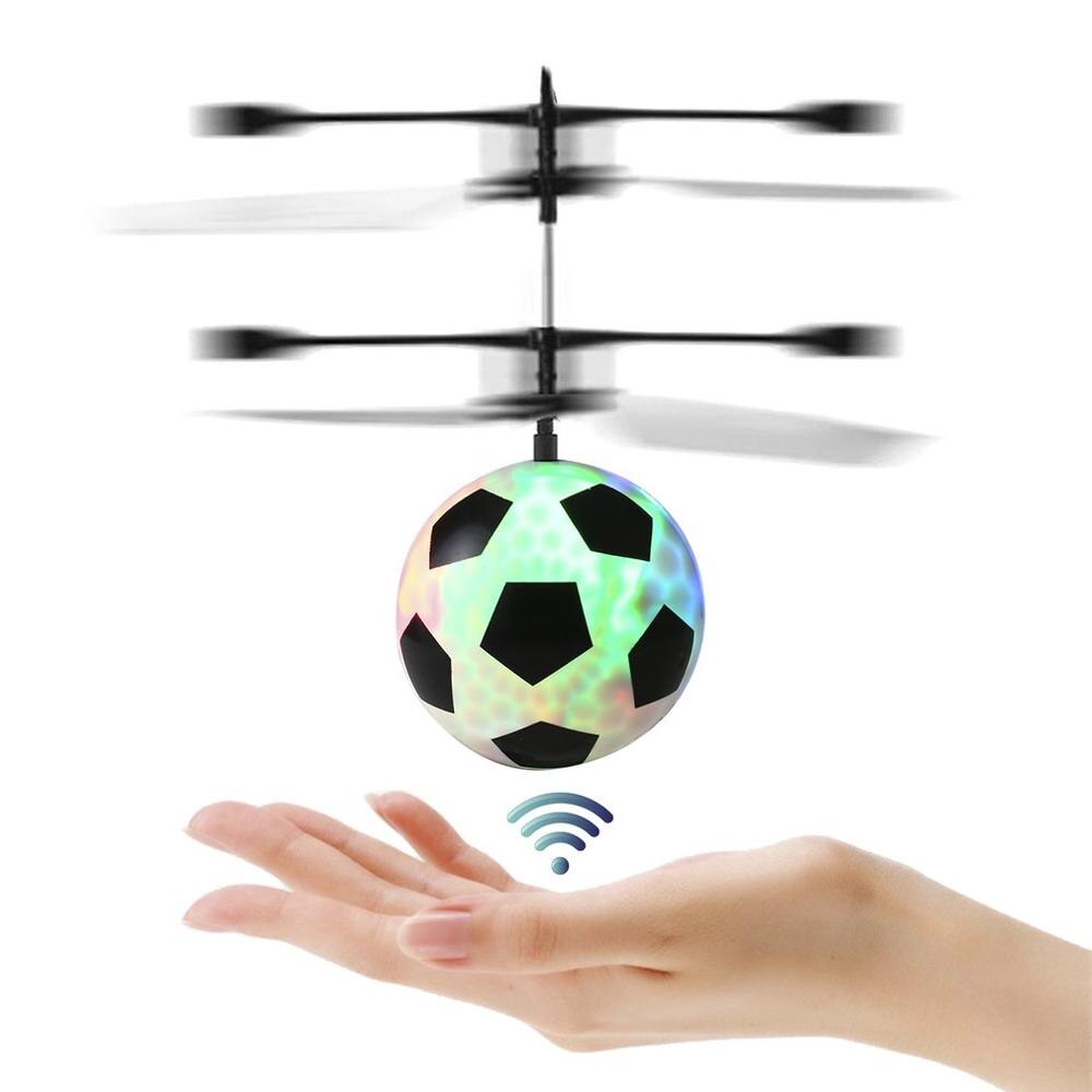 Lichtgewicht infrarood inductie vliegende flits disco magische led voetbal podiumlamp helikopter kinderspeelgoed voor kinderen