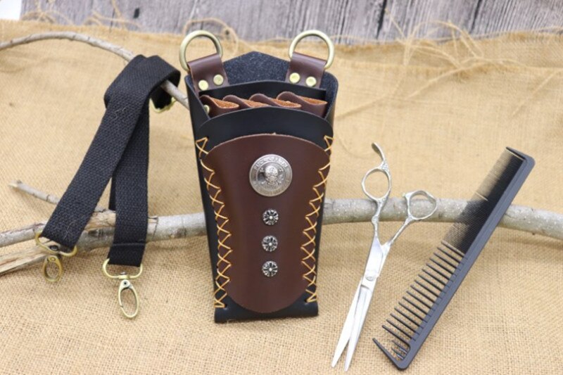 Estojo organizador para barbeiro profissional, bolsa retrô para penteado em salão de beleza