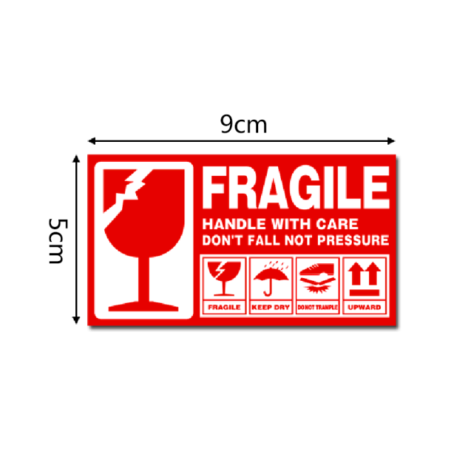 100PCS Fragile Goods Stickers Please Handle With Care Warning Labels Adhesive Sticker Packaging: 3