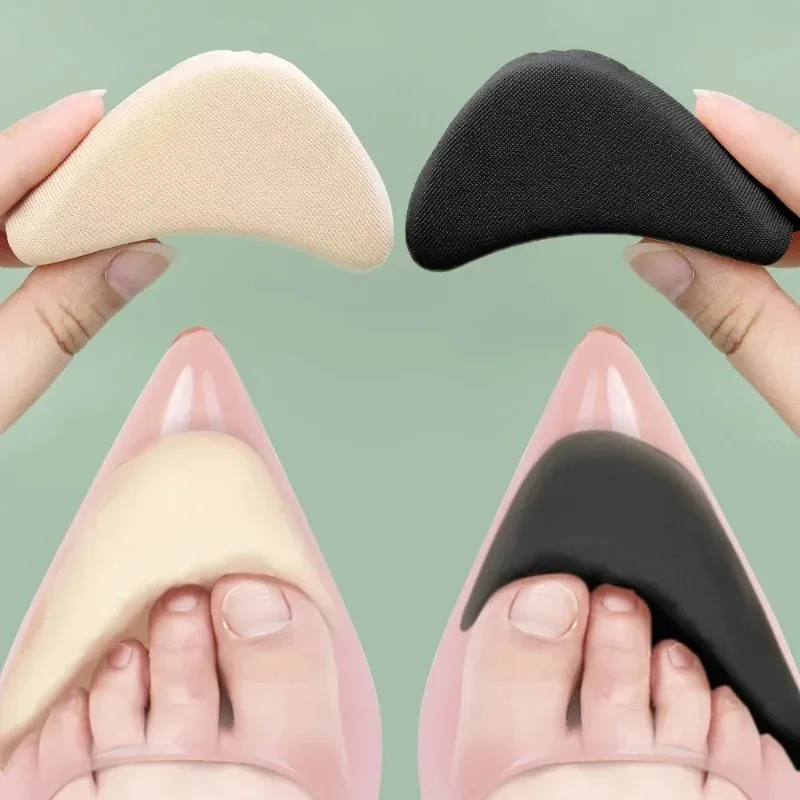 2/10 Stuks Anti-slijtage Spons Voorvoet Insert Hoge Hak Teen Plug Filler Pijnbestrijding Inlegzolen Verstelbare Verminderen Schoenmaat kussen Pads