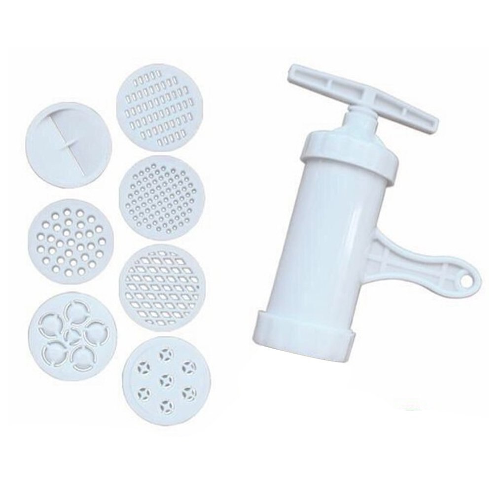 Household Manual Noodle Twisting Machine Multifunctional Plastic Manual Pasta Maker Noodle Press Machine: 7 Mould