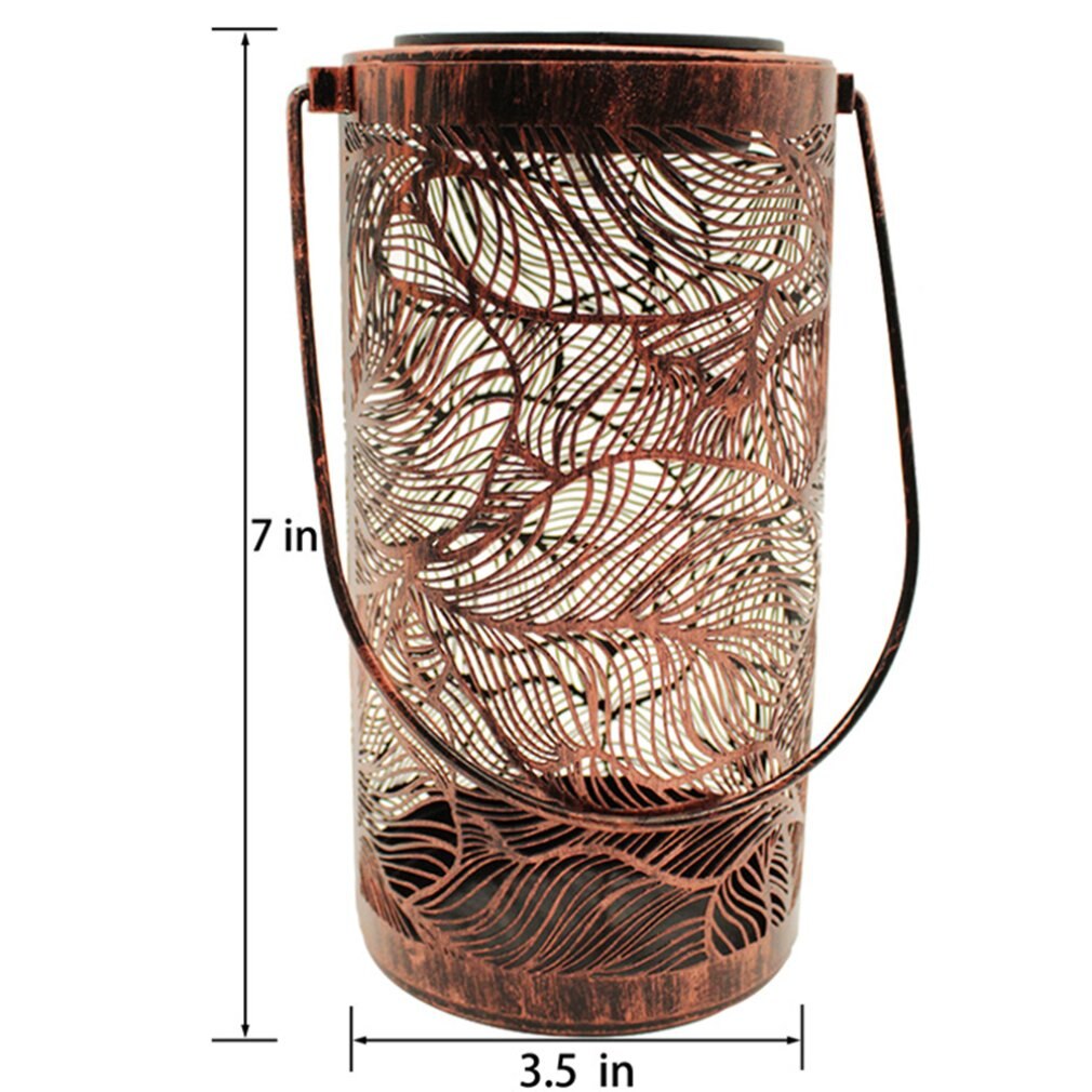 European style Solar lantern Outdoor metal can hang LED garden light backyard terrace decorative light Self-locking switch