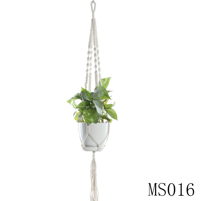 Macrame Plant Hanger Hanging Planter Wall Art Boho Home Decor 41 Inches Decorative Flower Pot Holder Boho Bohemian Home: MS016