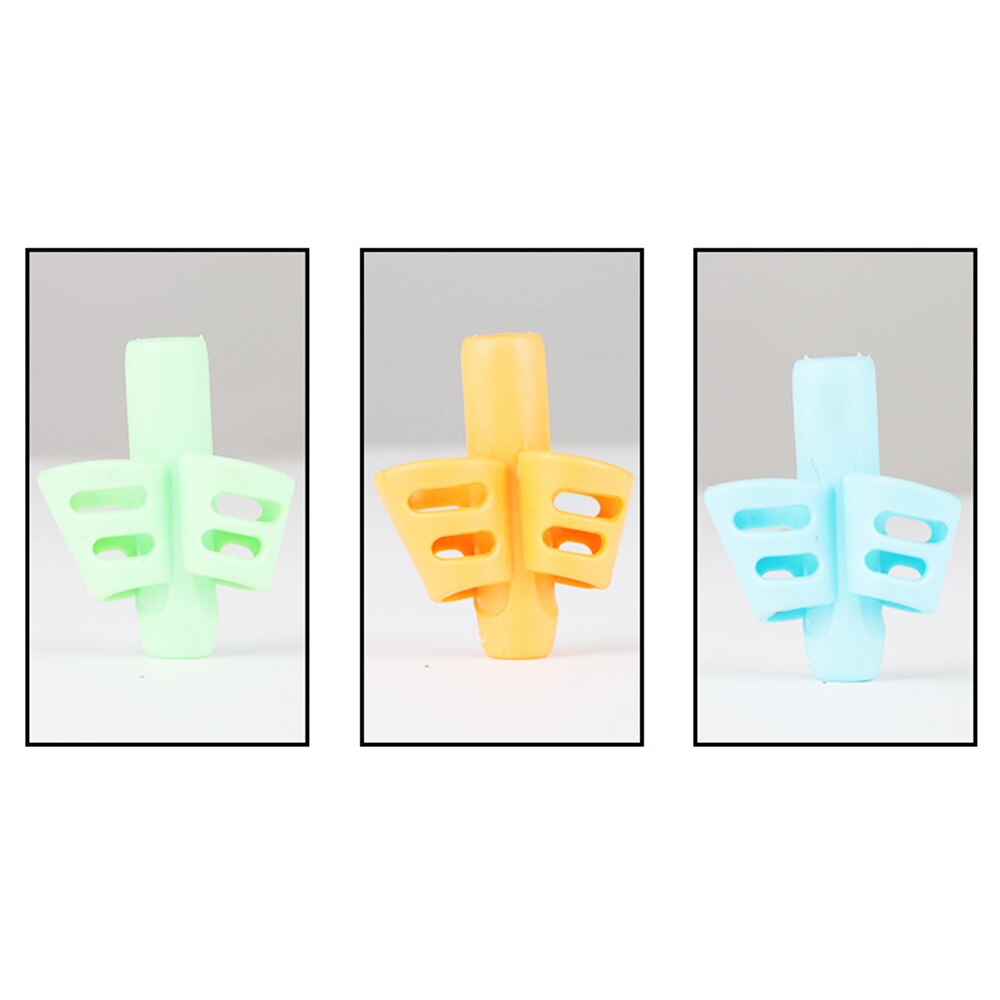 3pcs Two-Finger Silicone Pencil Grips Pen Holder Ergonomic Writing Aid Posture Correction Tool for Kids Preschoolers