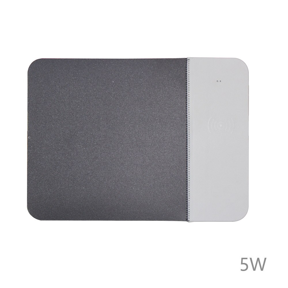 Kisscase qi trådløs lader lademusematte til iphone 8 8 Plus x xs xr pu lær musematte til samsung  s8 s9 s10 s10e: Grå 5w