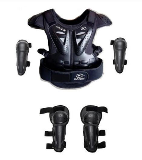 Child Youth Motocross Body Protect Armor Vest Downhill Mountain bike Knee Elbow Guard
