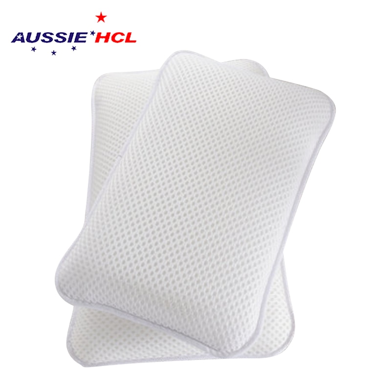 Ren 3d mesh flannel vaskbar pude trykaflastning rejse nakke beskyttelse pude anti-mide ergonomisk til hjemmet sengetøj