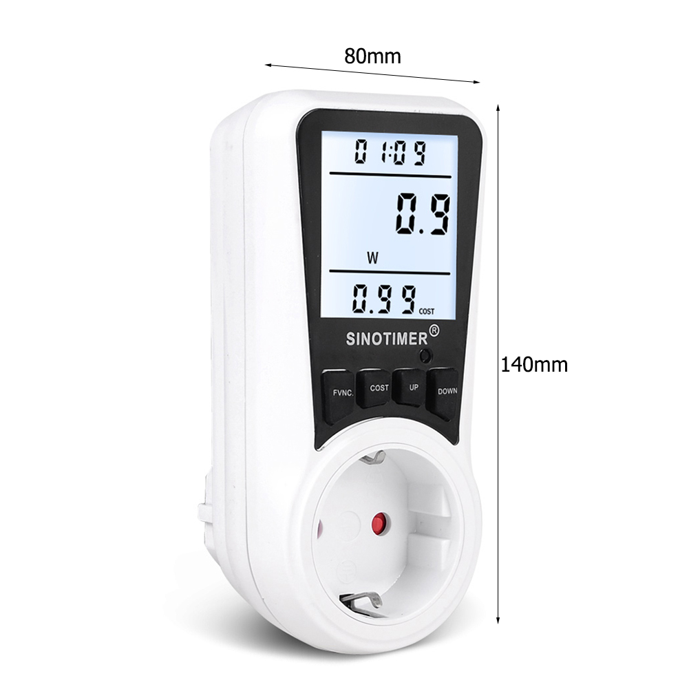 Digital Wattmeter AC Power Meter Electricy consumption Energy Meter EU/US/UK/AU/BR/FR Plug Socket Power Kilowatt Wattage Electr