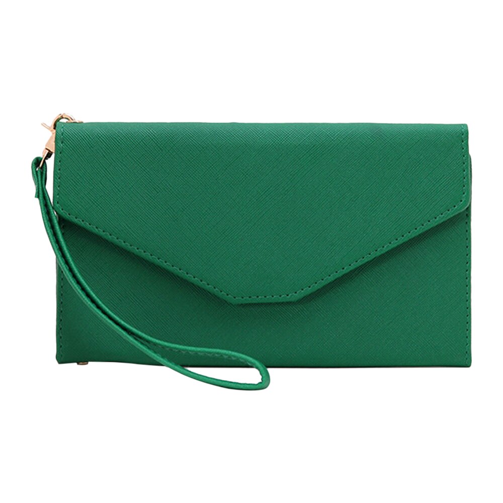 Pasholder taske visitkort pasdæksel multikort arrangør tegnebog folde håndtaske kvinders slanke armbånd kortholder: Grøn