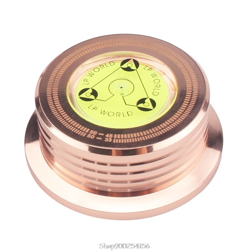 Universal 50Hz LP Vinyl Record Player Disc Turntable Stabilizer Aluminum Alloy Weight Clamp S30 20: Gold