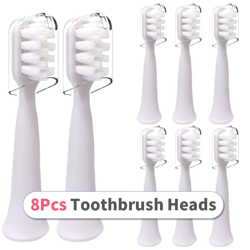 Børstehoveder til xiaomi mijia  t100 tandbørstehoveder tandkødspleje bløde tandbørstehoveder med beskyttelseshætter til sund børstning: 8 stk børstehoveder