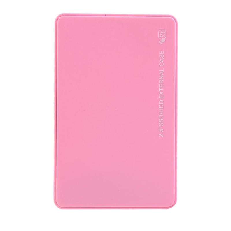 2.5 inç HDD durumda SATA USB 3.0 adaptörü 5 renkler sabit Disk muhafaza SSD Disk kutusu HDD muhafaza için WIndows Mac OS: Pink