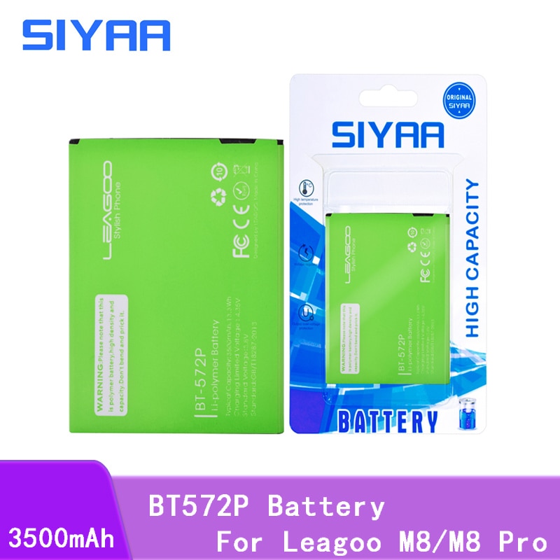 SIYAA Originele Batterij Voor BT-572P BT572P Leagoo M8 M8 PRO Batterij 3500mAh Hoge Capaciteit Vervangende Li-Ion Batterij