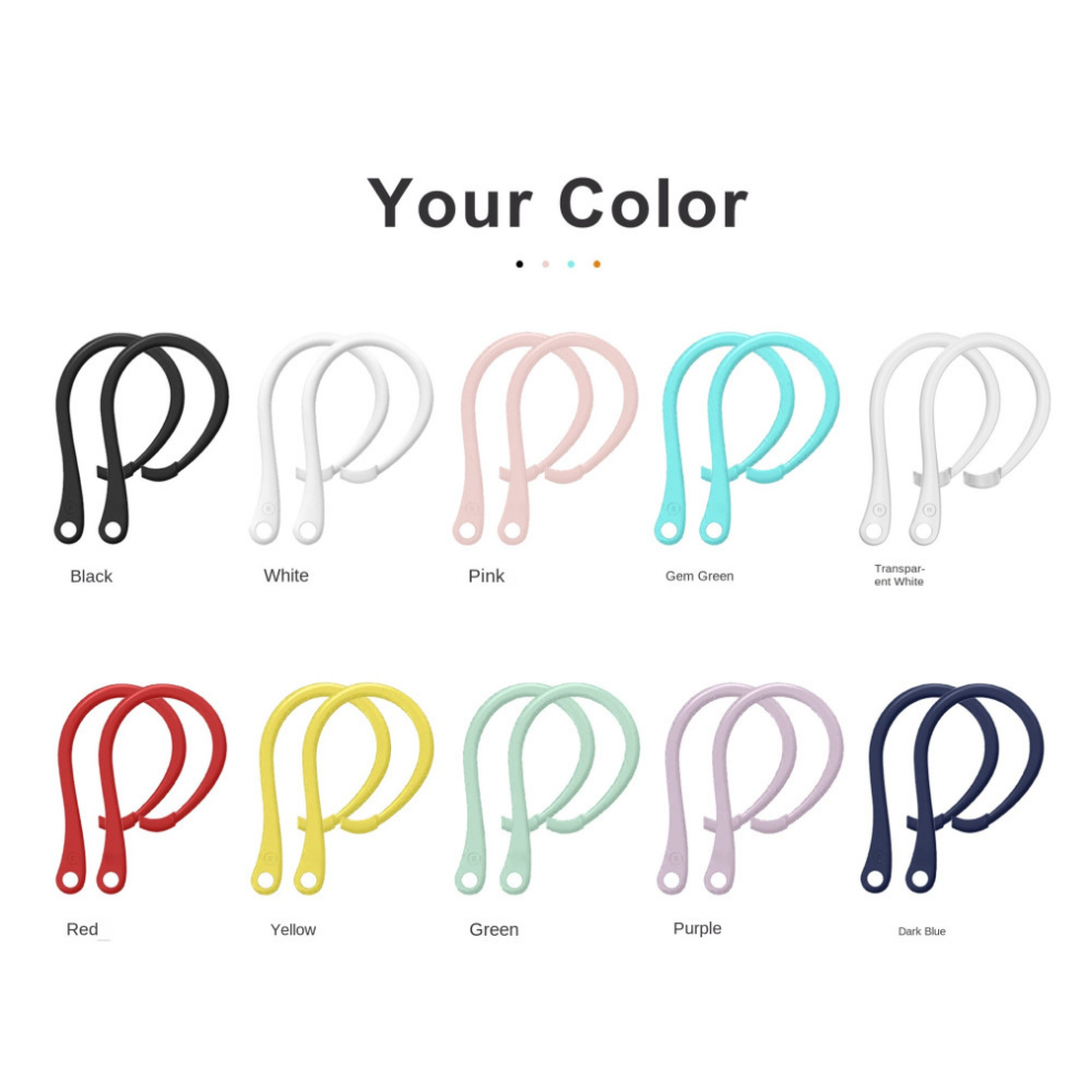 1Pair Silicone Anti-Lost Earhook For Apple Airpods Pro 1 2 3 Xiaomi Huawei Wireless Bluetooth Headphone Protective Accessories