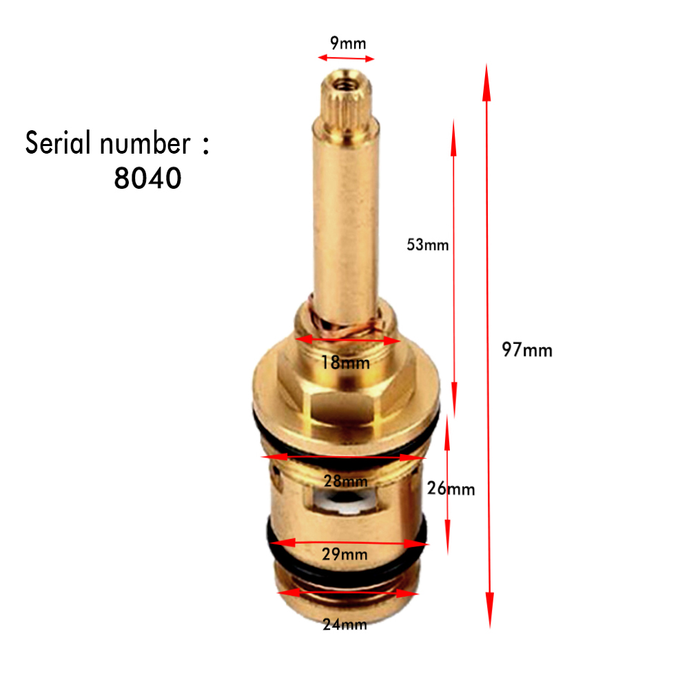 Faucet Cartridge Universal Replacement Spare Valve Brass Ceramic Cartridge Diverter Water Shower Switch Repair kit: Light Grey