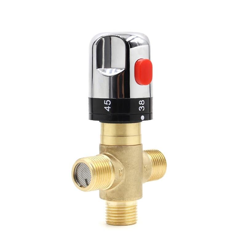 Brass Thermostatic Mixing Valve Constant Water Thermostat Temperature Shower Faucet Valve Tap for Bathroom Kitchen Accessories