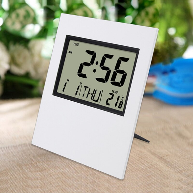 Multifunctional Table Clock Slim Digital Perpetual Calendar Electronic Clock Desktop Living Room Wall Clock