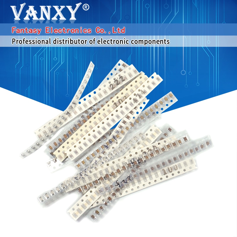 Kit surtido de condensadores SMD de 16 valores * 20 piezas = 3 20 piezas, 1206, 10pF ~ 22uF, piezas para bricolaje, y original