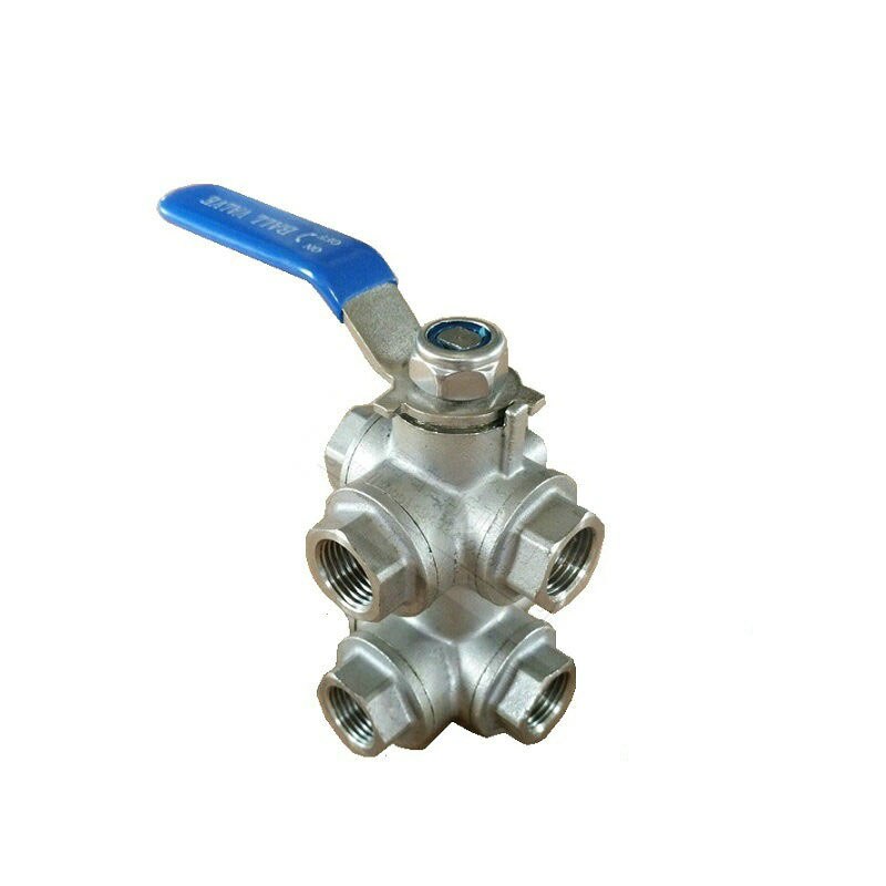 6-weg Kogelkraan Rvs Kogelkraan M16X1.5 Vrouwelijke Draad Zes Poort Controle Kogelkraan