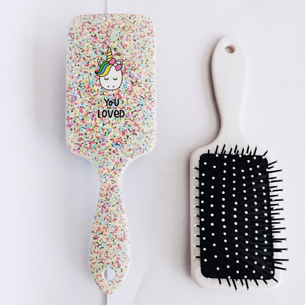 Haar Kamm Entwirren Haar Pinsel Detangle Salon Friseur Gerade Lockiges Haar Kamm Paddel Pinsel Haar Pinsel: Blau