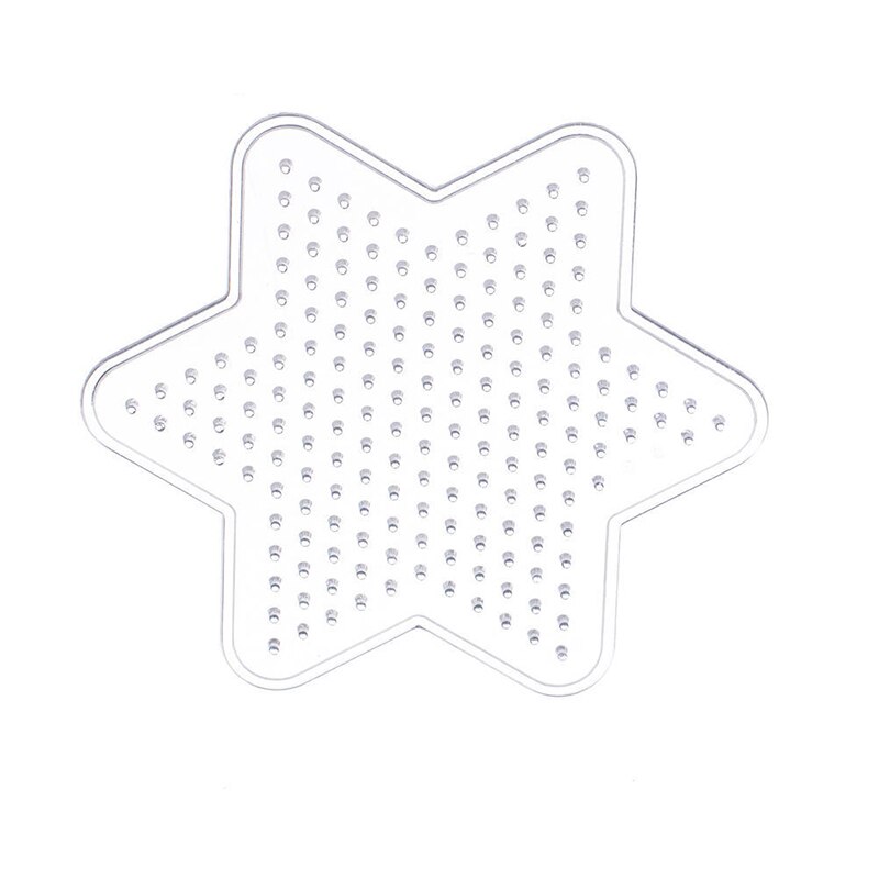 4pcs/set 5mm Hama Bead Pegboard Star Shape fuse beads Circle Puzzle Template for Educational Toys