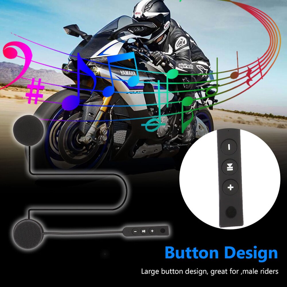 Bluetooth 4,0 Wiederaufladbare Motorrad Helm Headset Lautsprecher mit Mikrofon