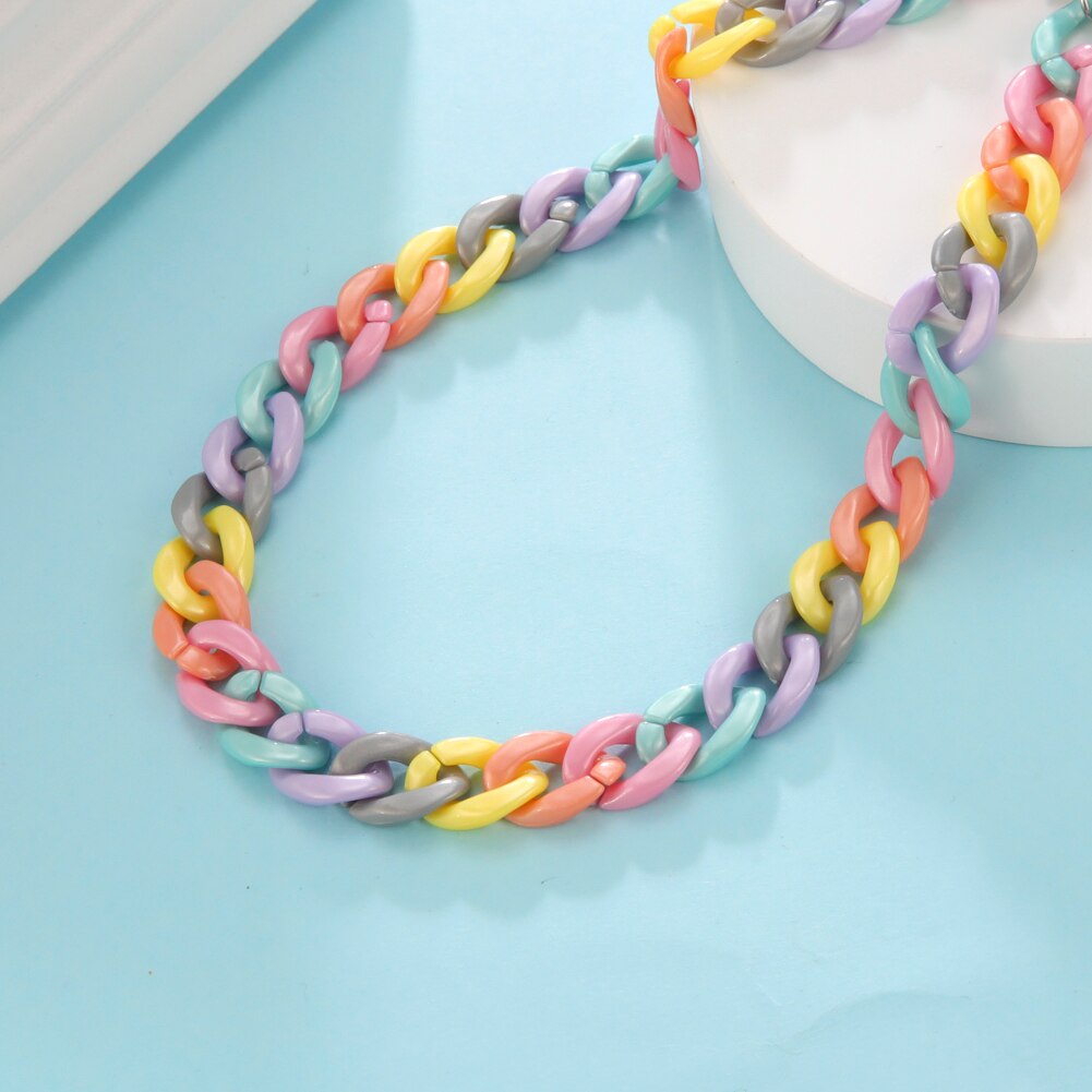 Skyrim Boho Women&#39;s Neck Chain Black Acrylic Choker Necklaces for Girls Korean Party Jewelry Valentine&#39;s Day: Colorful