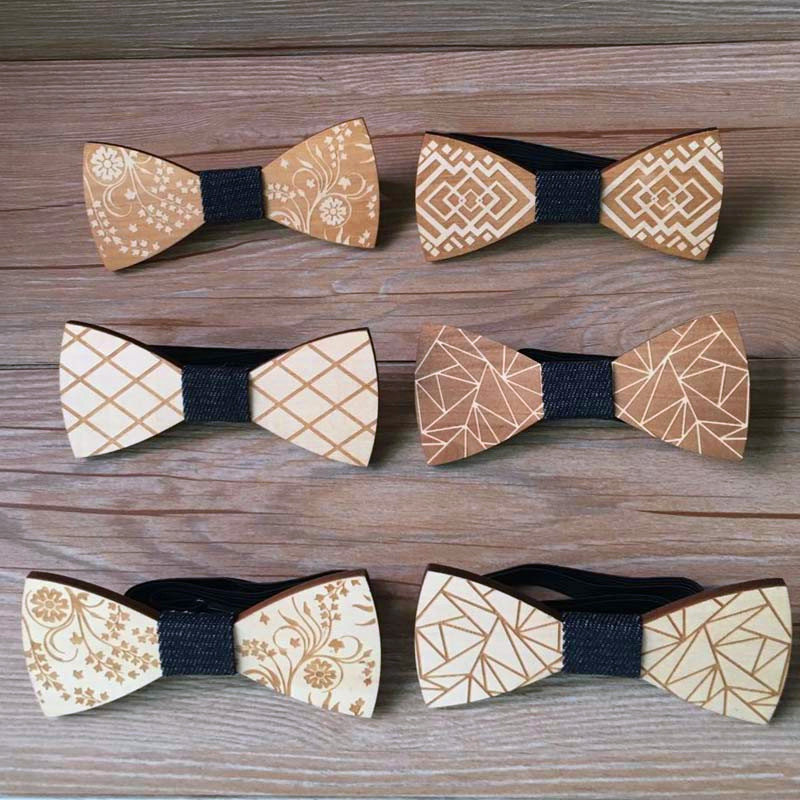 Original Holz Bogen Tiet Gentleman Bräutigam holz krawatte Schmetterling Hochzeit Party Bogen Krawatten Schmetterling Holz Krawatte Für Mann