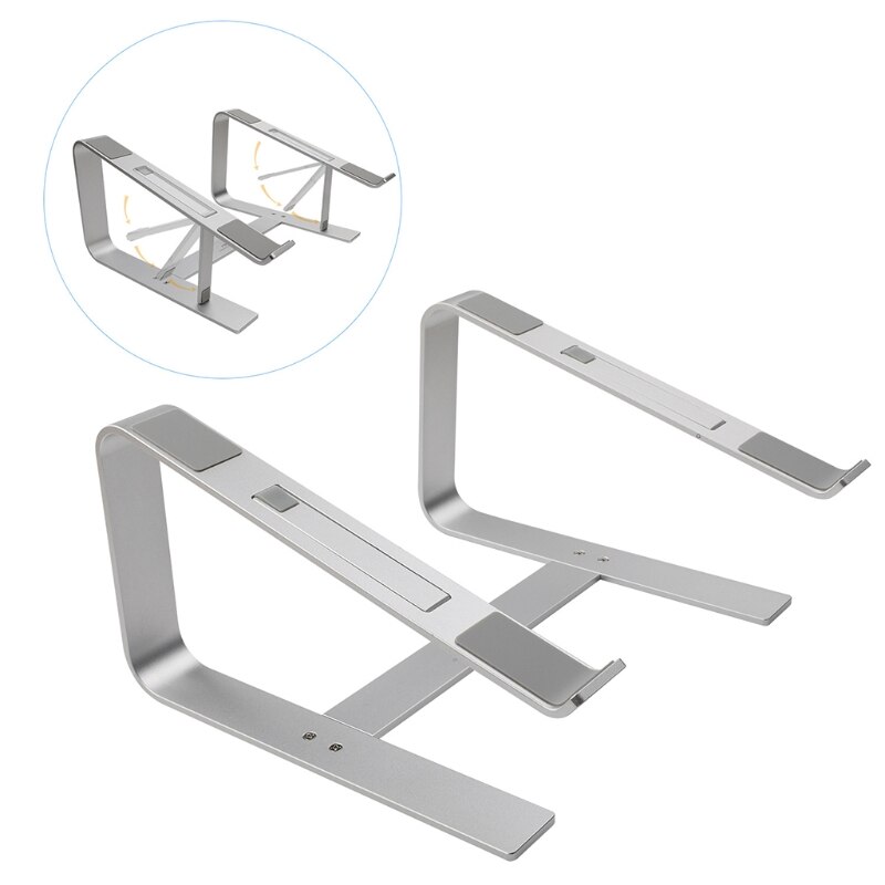 Soporte de aluminio para ordenador portátil para escritorio Compatible con mac MacBook Pro Air Apple Notebook B95D: Default Title