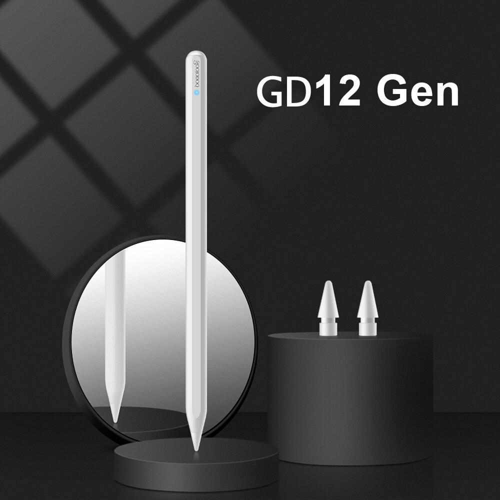 For iPad Pencil with Palm Rejection Tilt, GOOJODOQ 12th Gen Pen for Apple Pencil 2 1 iPad Air 5 2022 - for Apple Pen Stylus: GD12 Gen 2tips