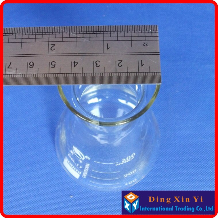 (8pcs/lot)300ml Glass Erlenmeyer Flask 300ml glass conical flask Laboratory use glass triangle flask BORO glass,GG17