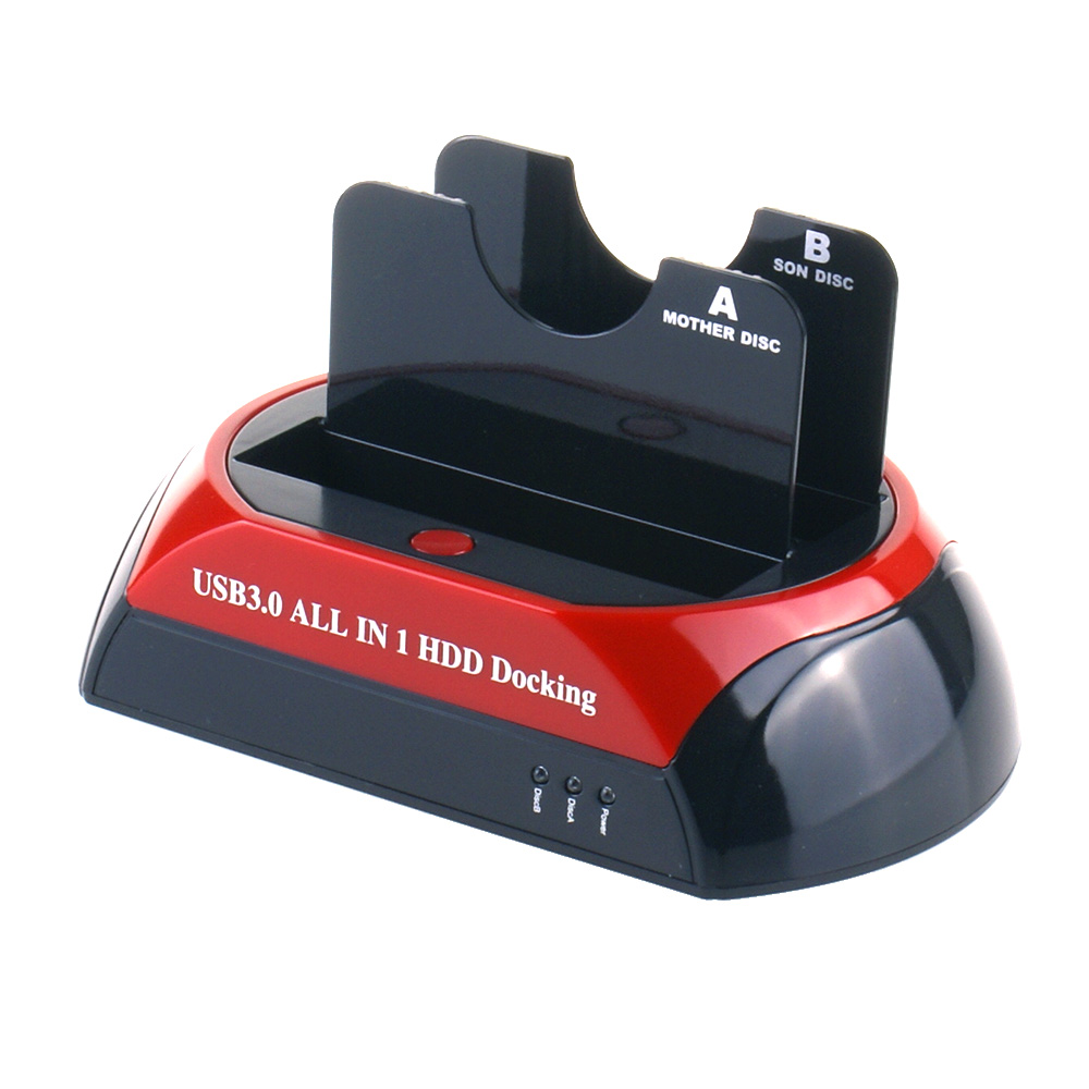 Stacja dokująca podwójny-Zatoka USB 3.0 SATA na dyski twardy - dla dysków HDD/SSD o rozmiarze 2,5 i 3,5 cala z szybkim transferem danych