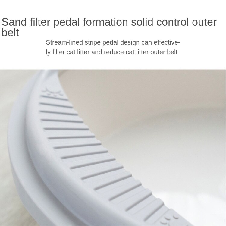 Lavabo de arena semicerrado para gato, lavabo extraíble del derrame, ideal para mascotas, ,