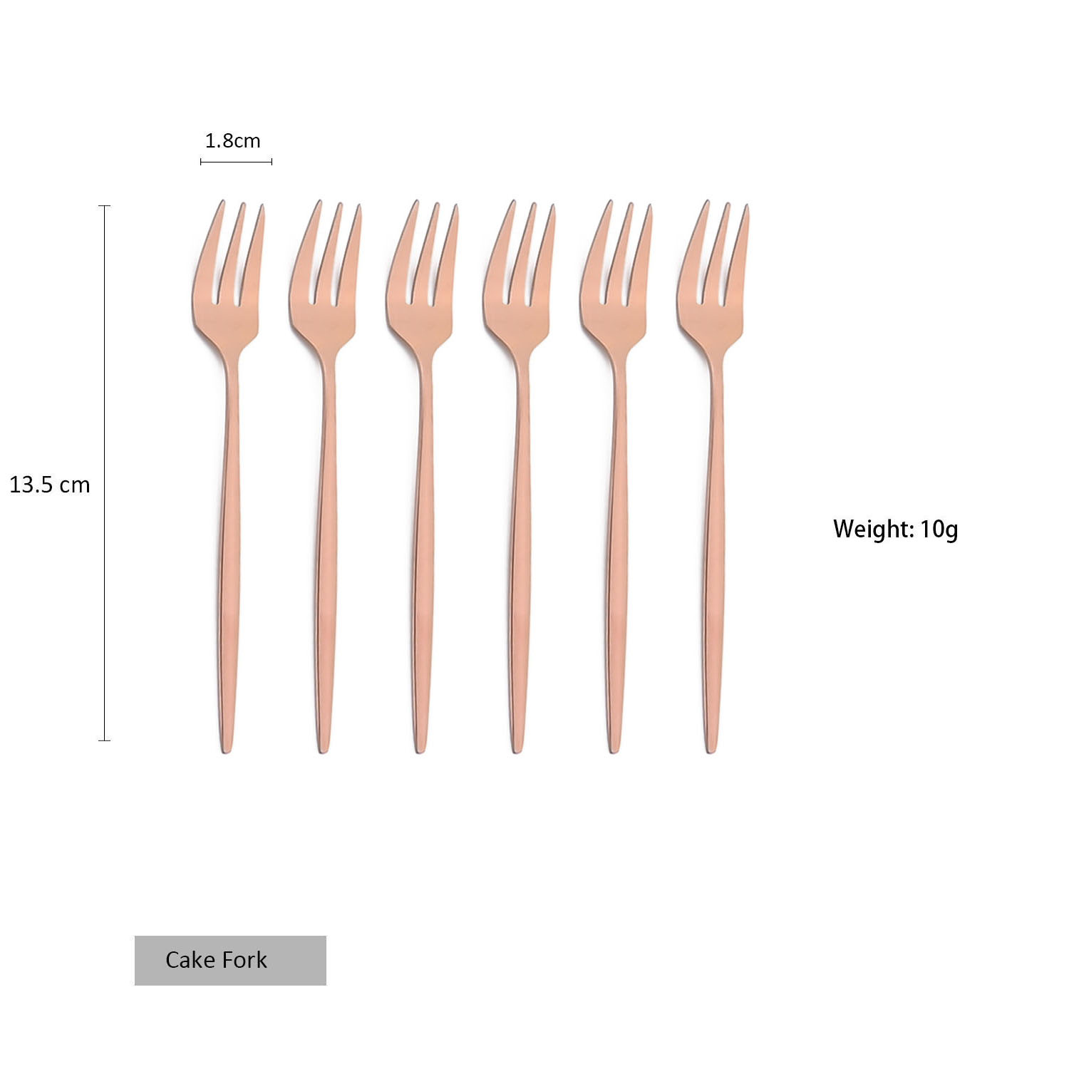 Juego de Mini tenedor para fruta, pastel, aperitivos, té de acero inoxidable, tenedor de fruta, tenedor de postre de arcoíris, tenedor pequeño dorado para ensalada, vajilla, 6 uds.: Rojo