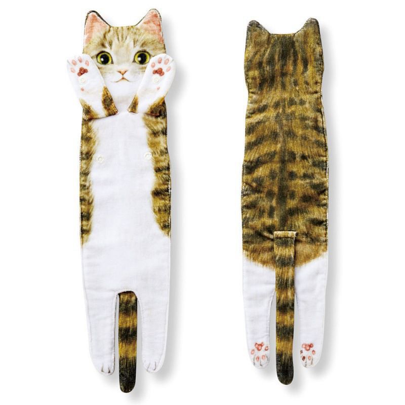 Serviette japonaise en microfibre pour chat, serviette absorbante pour ne pas perdre les cheveux, lavage du visage, lingette pour les mains: C